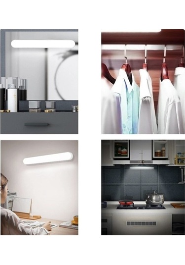 Şarjlı Mıknatıslı Sensörlü 3 Kademeli Martı Led Lamba Beyaz Usb Şarjlı Aydınlatma Diğer