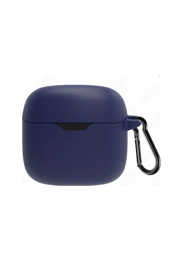 Jbl Tune Flex Kılıf Model Uyumlu Mat Silikon Soft Kancalı Sf7 Siyah