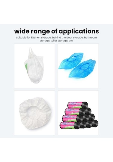 Siyah Çöp Torbası Depolama Kese Içi Boş Örgü Şeffaf Hafif Duvar Asılı Ev Yurt Plastik Siyah