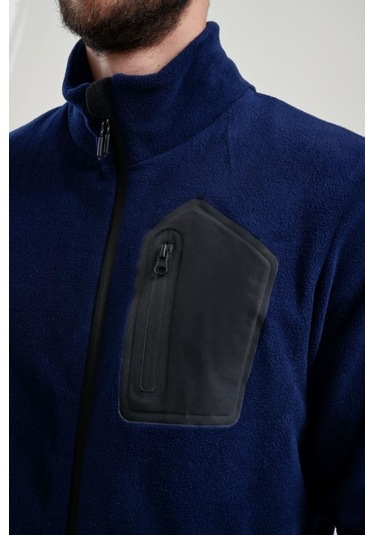 Exuma 2312003 Erkek Lacivert Tam Fermuarlı Polar 001