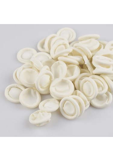 Su Geçirmez Dayanıklı Kaymaz Anti Statik Parmak Uçları Eldiven Kauçuk Parmak Karyolası 50