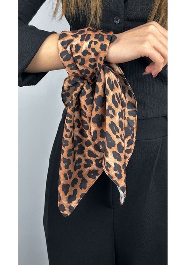 Leopar Desen, Fular 32, 56cmx56cm Leopar