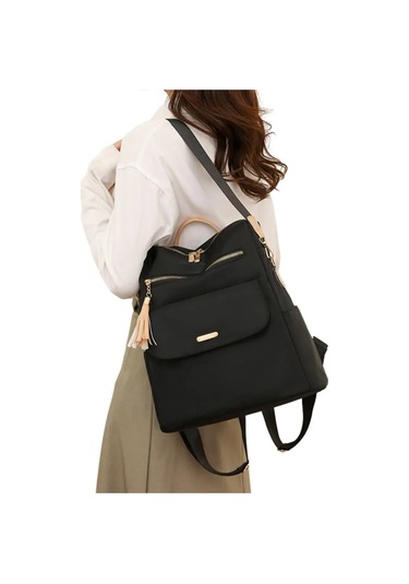 Ranyeek Kadınlar İçin Su Geçirmez Çanta - Oxford Kumaş, Çok Bölmeli, Seyahat-iş-okul Kullanıma Uygun Gri Renk Sırt Çantası Çok Renkli