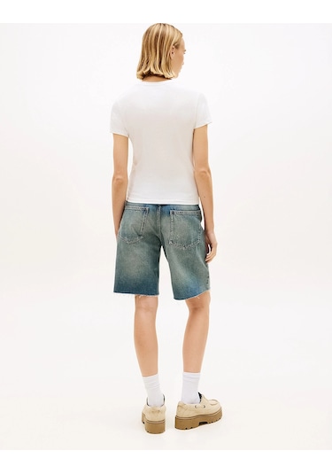 Tommy Jeans Kadın Tişört-dw0dw18398 White