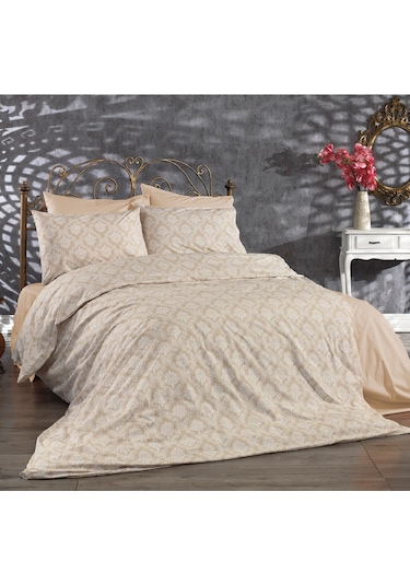 Maki Sarı Oryantal 200x220 Cm Çift Kişilik Nevresim Seti Sarı