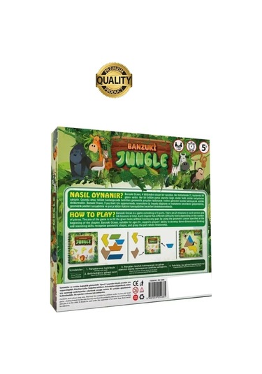 Jungle Eşleştirme Dikkat Oyunu El Beceri Temel Motor Gelişim Öğretici Eğitici Kutulu Zeka Oyunu