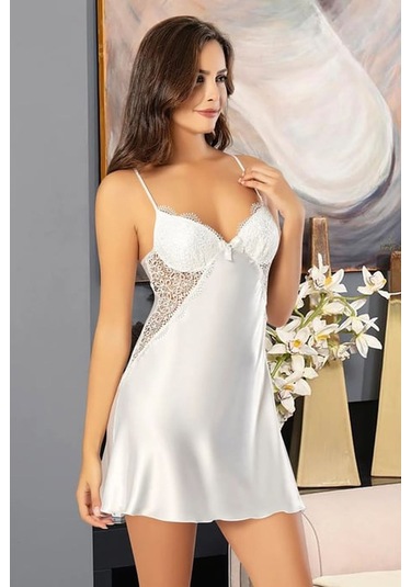 Xses 1001 Kadın Ekru Saten 6'lı Takım Ekru