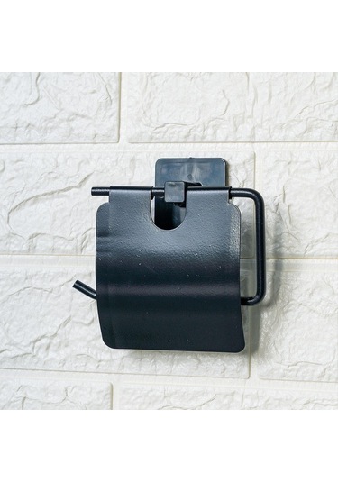 Kendiliğinden Yapışkanlı Siyah Paslanmaz Metal Kapaklı Tuvalet Ka Diğer