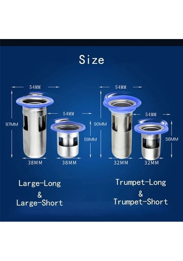 Joyhub Mingjin Shop2 Tip 1 Stili Yer Sifonu Çekirdek Paslanmaz Çelik Deodorant Böcek Geçirmez Banyo Derin Su Mühür U Tipi Tuvalet Kanalizasyon Lavabo Anti-koku Kapağı I4v9hb Renkli Çok Renkli