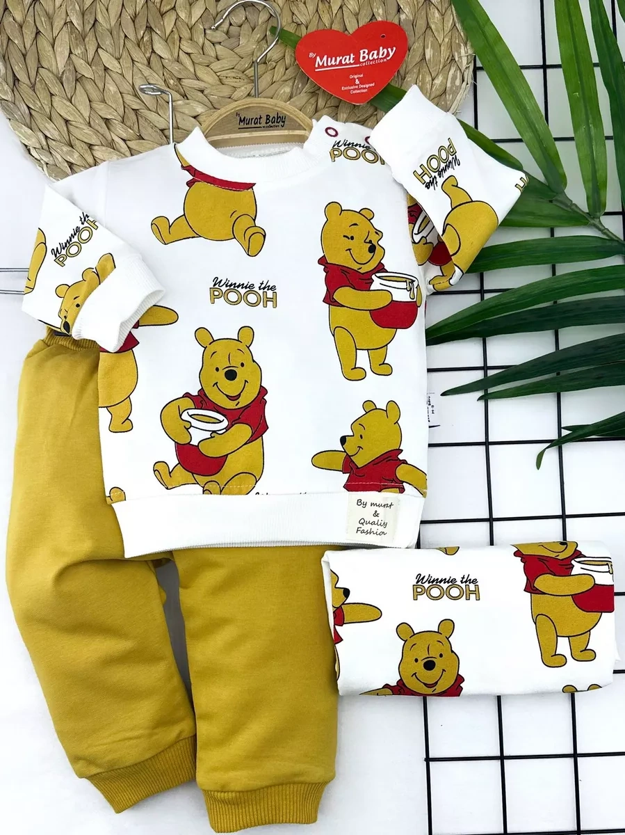 Murat Baby Collection Winnie The Pooh Bebek Takımı 199357269 Hardal Rengi
