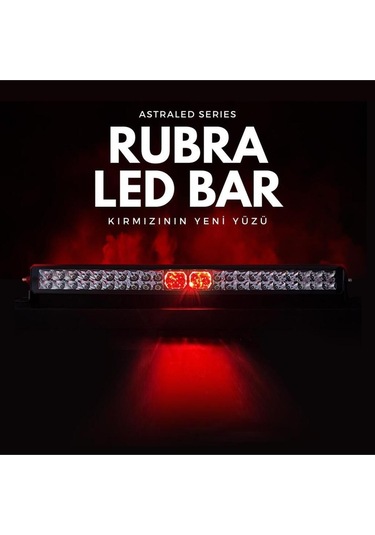 105 Cm Off Road Led Bar Kırmızı Pozisyon Lambalı Tampon Tepe Panjur İçi Kaput Çalışma - Premıum Ürün
