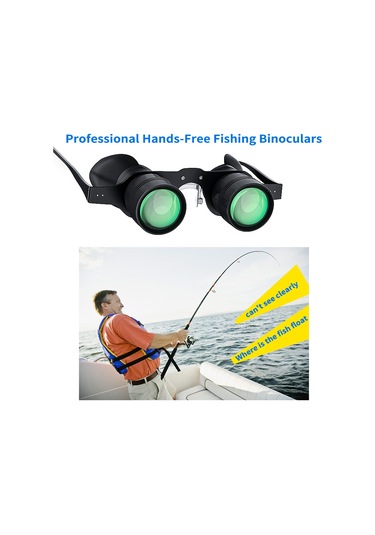 Samdoo Balık Tutma İçin 10x Büyütme Gücü, Optik Lensli, Ayarlanabilir Göz Mesafeli, Hd Görünüm Sağlayan Balıkçı Binokülü