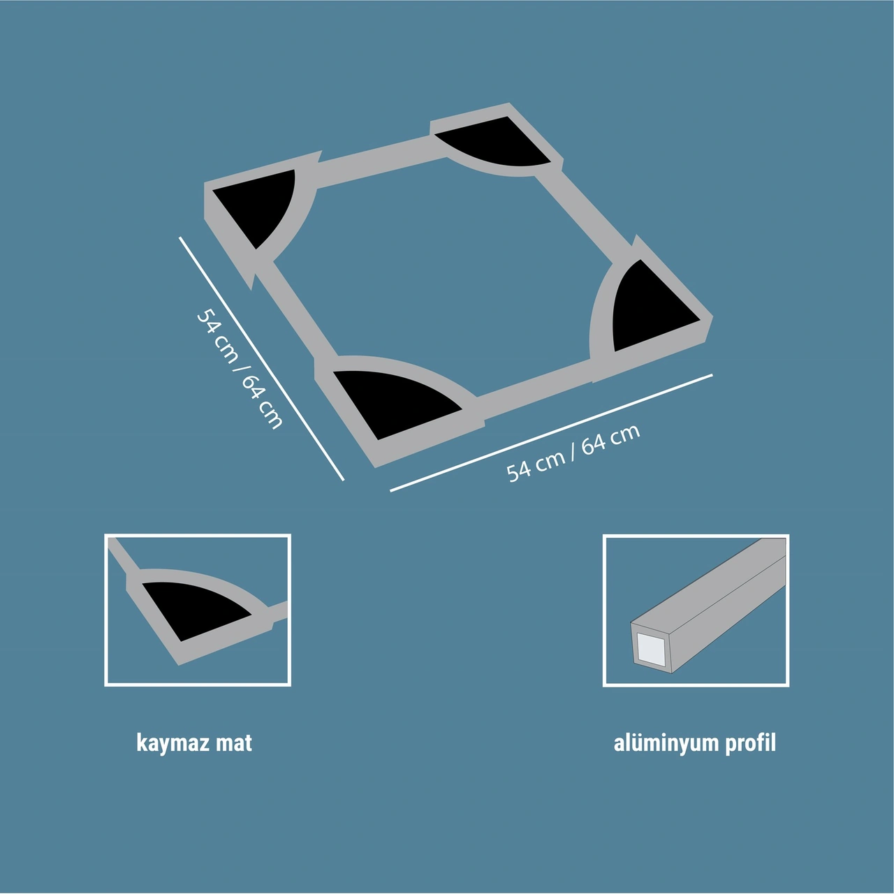 Çamaşır Makinesi Kurutma Makinesi İstifleme Birleştirme Kiti Ayarlanabilir Vestel, Regal Gri - Inox Modeller İle Uyumlu - 42244332