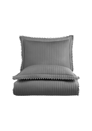 Elart Florita Yatak Örtüsü Seti Tek Kişilik 180x240 Cm Gri Gri