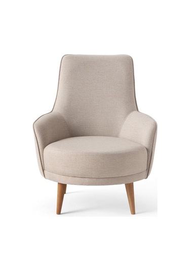 Rebull Keten Berjer Sütlü Kahve Tekli Koltuk Sütlü Kahve