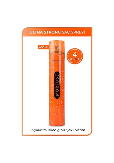 Morfose Ultra Strong Saç Spreyi 4 x 400 ML