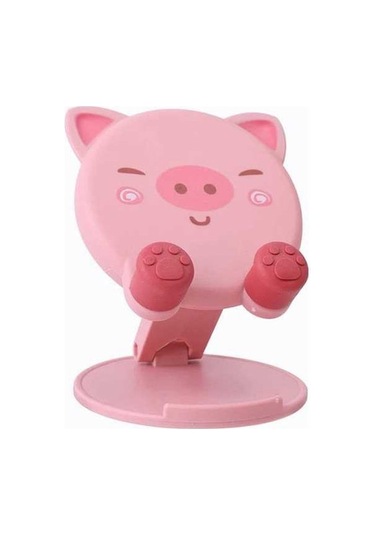 Tongxida İyi Yaratıcı Taşınabilir Cep Telefonu Standı, Pembe Renkli, Ayarlanabilir Açısı Ve Yüksekliği -