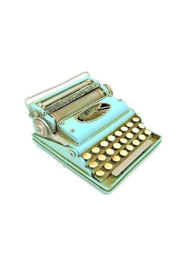 Dekoratif Metal Daktilo Biblo Hediyelik