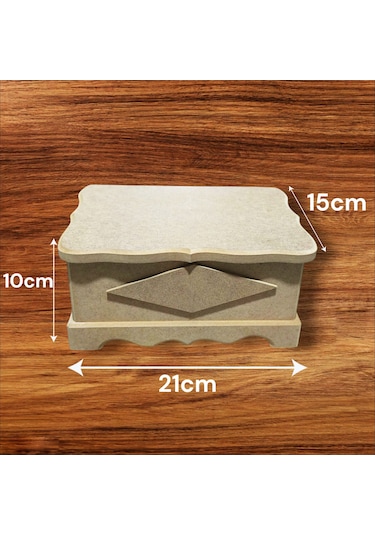 Ahşap- Boyanabilir- Ayaklı Çok Amaçlı Dekoratif Kutu