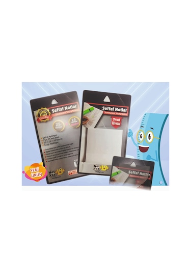 Şeffaf Post-İt Not Kağıdı Ebat 75X75 Mm 50 Yaprak