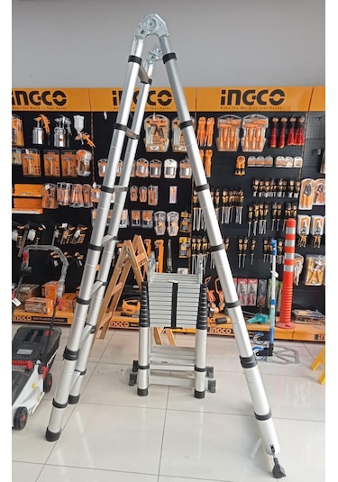 Ebax 2.2+2.2 , 4.4 Metre,7+7 Basamak, 14 Basamak Çift Yönlü Teleskopik Merdiven