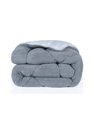 Wellsoft Yorgan Çift Kişilik Soft Line Gri Gri