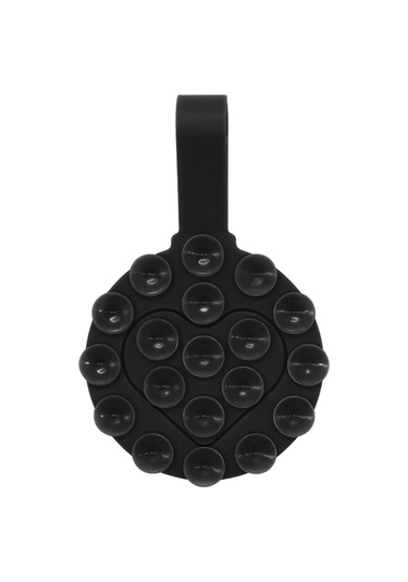 Rk-x18 19 Tane Silikon Vantuz Kalp Şeklinde Çift Taraflı Telefon Tutucu Çıkarılabilir Telefon Montaj Aparatı - Siyah