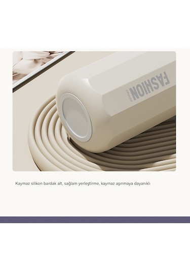 Ikkb Yeni Öğrenci Basit Yüksek Görünümlü 304 Paslanmaz Çelik Isı Yalıtımı Büyük Kapasiteli Su Bardağı Mavi