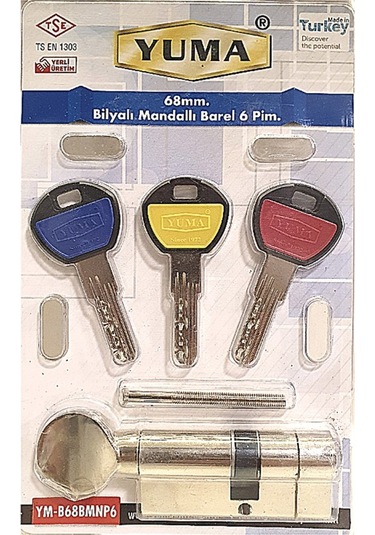 Yuma Plastik Kafalı Bilyalı Mandallı Barel 6 Pim 68 Mm