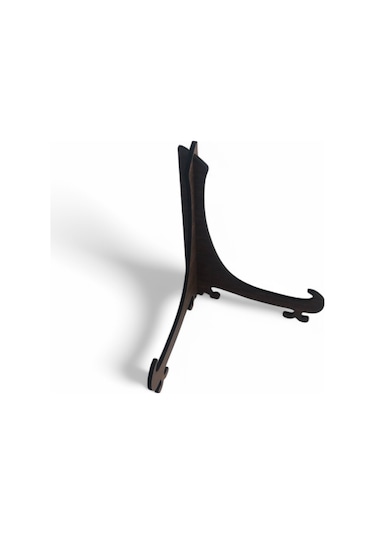 Tabak Ve Süs Levhaları Antik Kesim Gerçek Ahşap 4'lü Tabak Teşhir Ayağı 13x11