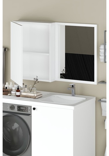 Sany Aynalı Banyo Dolabı, Banyo Üst Dolabı Beyaz