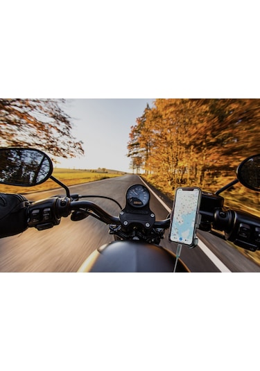 Knmaster Tt-600u Tüm Motosikletlere Uyumlu Usb Li Telefon Tutucu