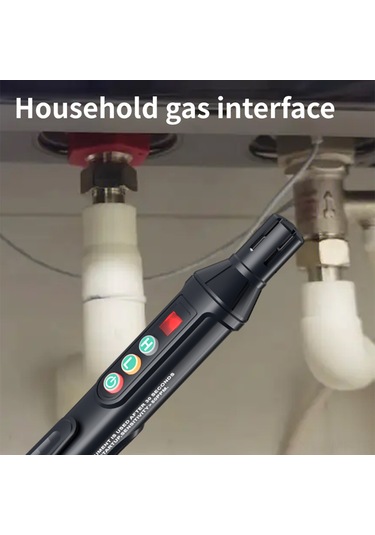 Mufunye Mastfuyı Fy8830 Yakıcı Gaz Sızıntı Tespit Cihazı - Doğal Gaz, Lpg Test Aleti - Ses Ve Işık Alarmlı, Pil Hariç Siyah