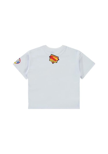 Süperman Krypto Baskılı 6-9 Yaş Tişört Beyaz