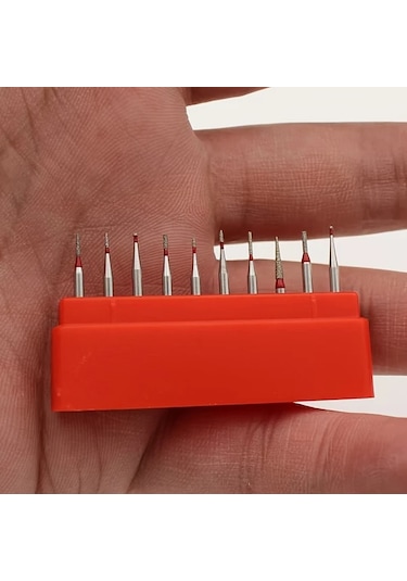 Willowhaven Kırmızı Saklama Kutusu 6 Diş Arası Fırçası 2 Ayna Ve Dental Alet Seti