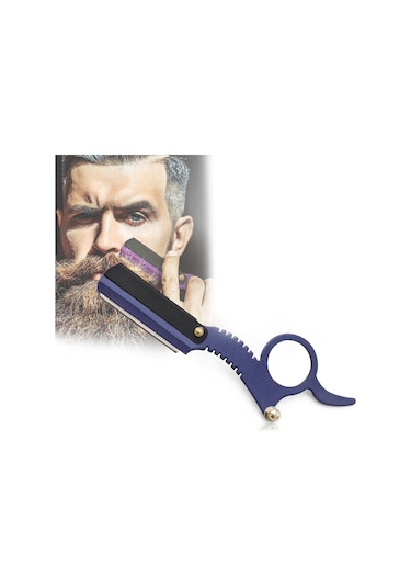 Sones Paslanmaz Çelik Vintage Tıraş Bıçağı Başparmak Tıraş Bıçağı Mavi