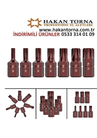 Ht- Arm 10 Adet Kısa T20 Torx Bits Uç Kaplamalı