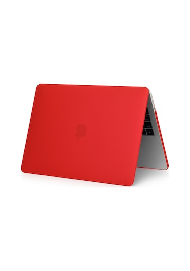 Arabulalaca Macbook Pro 14' A2779 Mat Doku Hardcase Kılıf Kırmızı