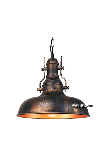 Tarzavize Trt7 Dekoratif Bakır Eskitme Retro Sarkıt Avize