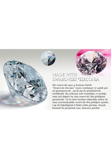 Chavin 2 Carat Swarovski Tektaş Gümüş Kadın Küpe Dh15By