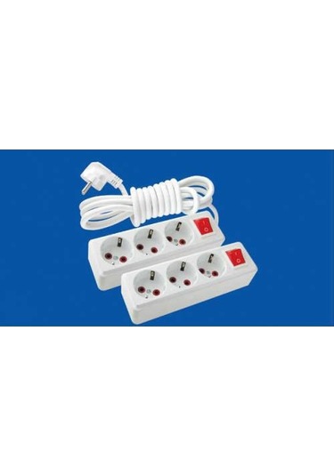 Sistem 2000 3'lü On Off Lu 5 Mt Topraklı Priz