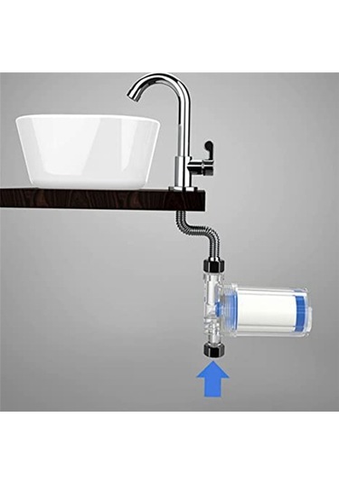 Createtech Su Isıtıcı Filtresi Ön Musluk Duş Arıtma Beyaz&mavi Jw Çok Renkli