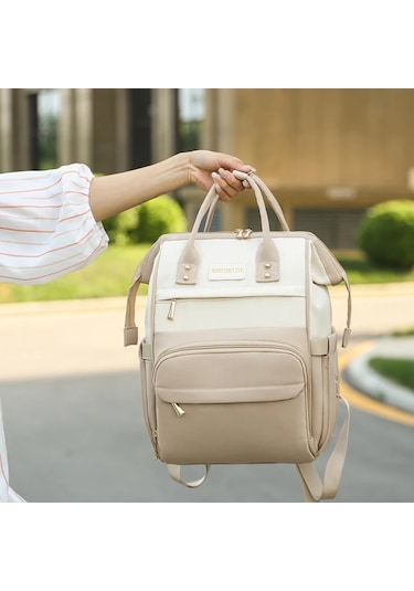 Wangxi Haki Çocuk Bezi Çantası Büyük Kapasiteli Şişe Ve Temel Eşyalar İçin Ebeveyn Çanta Haki