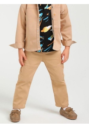 Jack Lions Erkek Çocuk Gabardin Yan Cepli Pantolon-14560 Camel