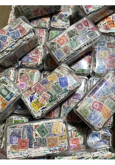 Damgalı Dünya Pulu Lotu 200 Adet - Yabancı Posta Pulu