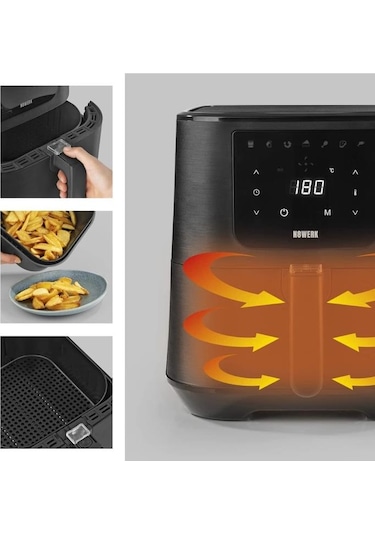 N8WERK Air Fryer - Dijital Ekran 7 Program 5.5l Sepet 1800