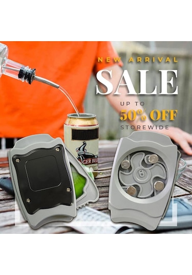 Gajeena Abs Metal Bira Ve İçecek Kutusu Açıcı - Tüm Tabanları Güvenli Ve Kolayca Kaldırır, Aroma Deneyimini Artırır Gri