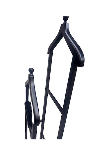 Dilsiz Uşak Ahşap Kayın Torna Iskelet. Parlak Siyah Boya. Çift Te Siyah