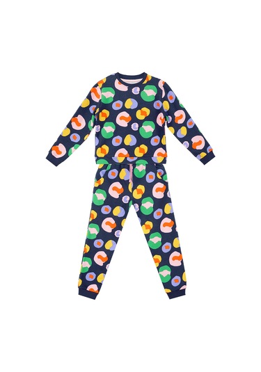 Denokids Mshb&g Renkli Lacivert Kız Çocuk Eşofman Takım Çok Renkli