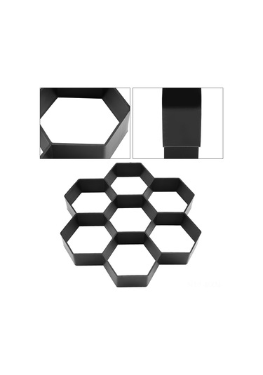 Kosona Hexagon Desenli Bahçe Yol Formu - Pp Malzeme, 1600 Kullanıma Dayanıklı, Beton Yolluk Ve Patio Dıy Oluşturucu